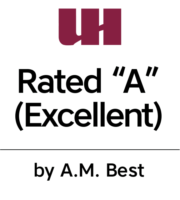 Rated “A” (Excellent) by A.M. Best.